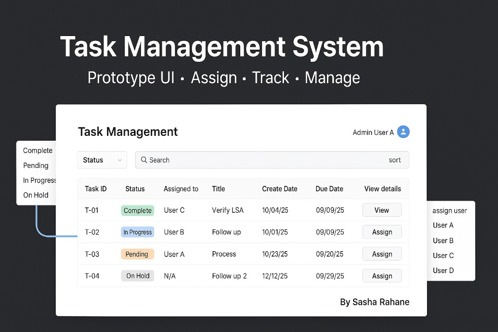Task Management System screenshot 1